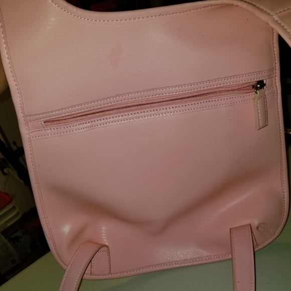 Small Vegan Leather Backpack in Baby Pink - Picture 5 of 6